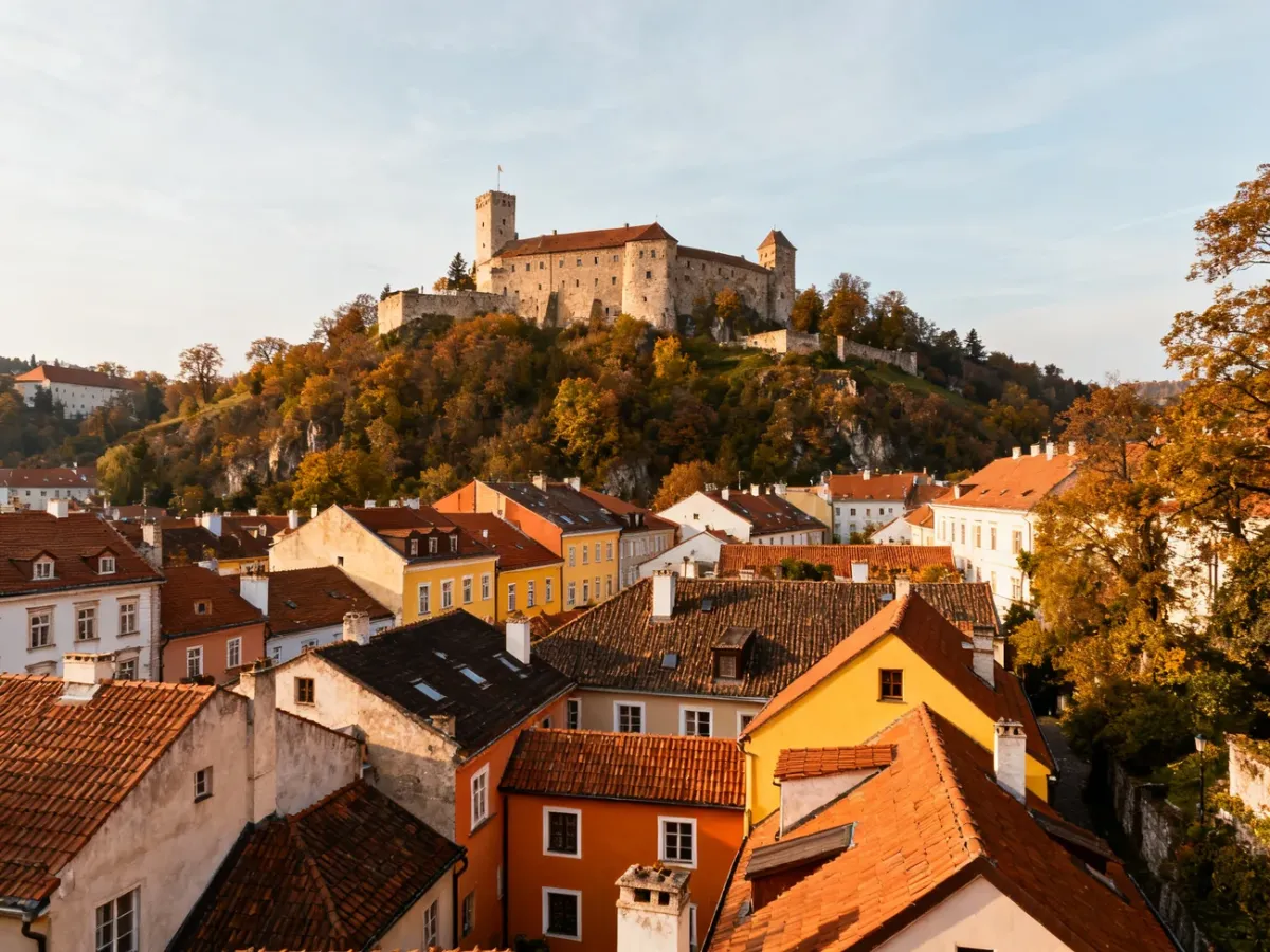 Panorama Lublina z zabytkowym Starym Miastem i Zamkiem Lubelskim