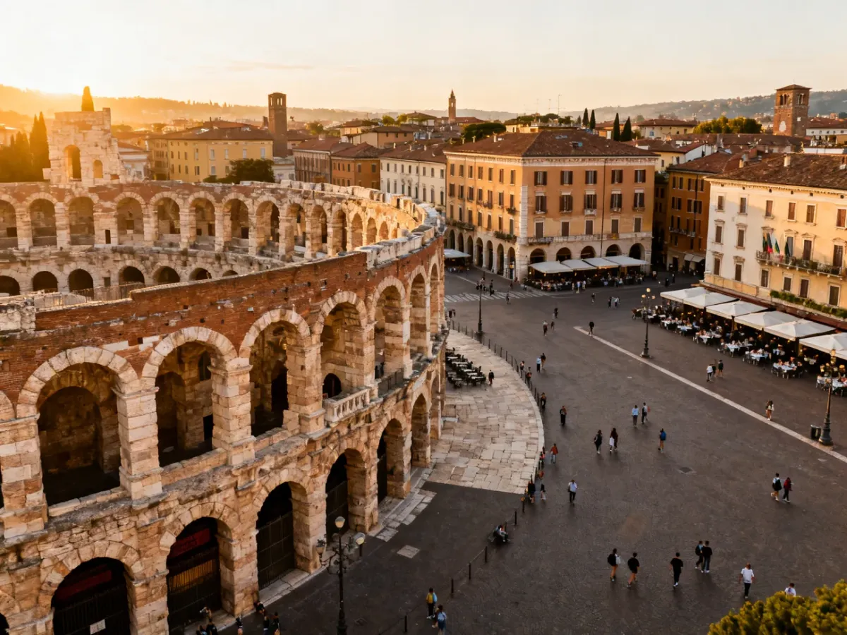 Arena di Verona przy Piazza Bra w historycznym centrum miasta