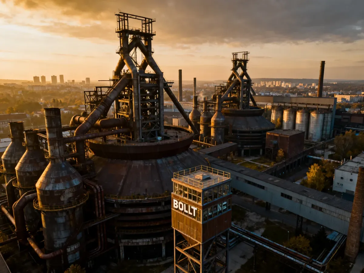 Kompleks przemysłowy Dolní Vítkovice z wielkimi piecami i wieżą Bolt Tower