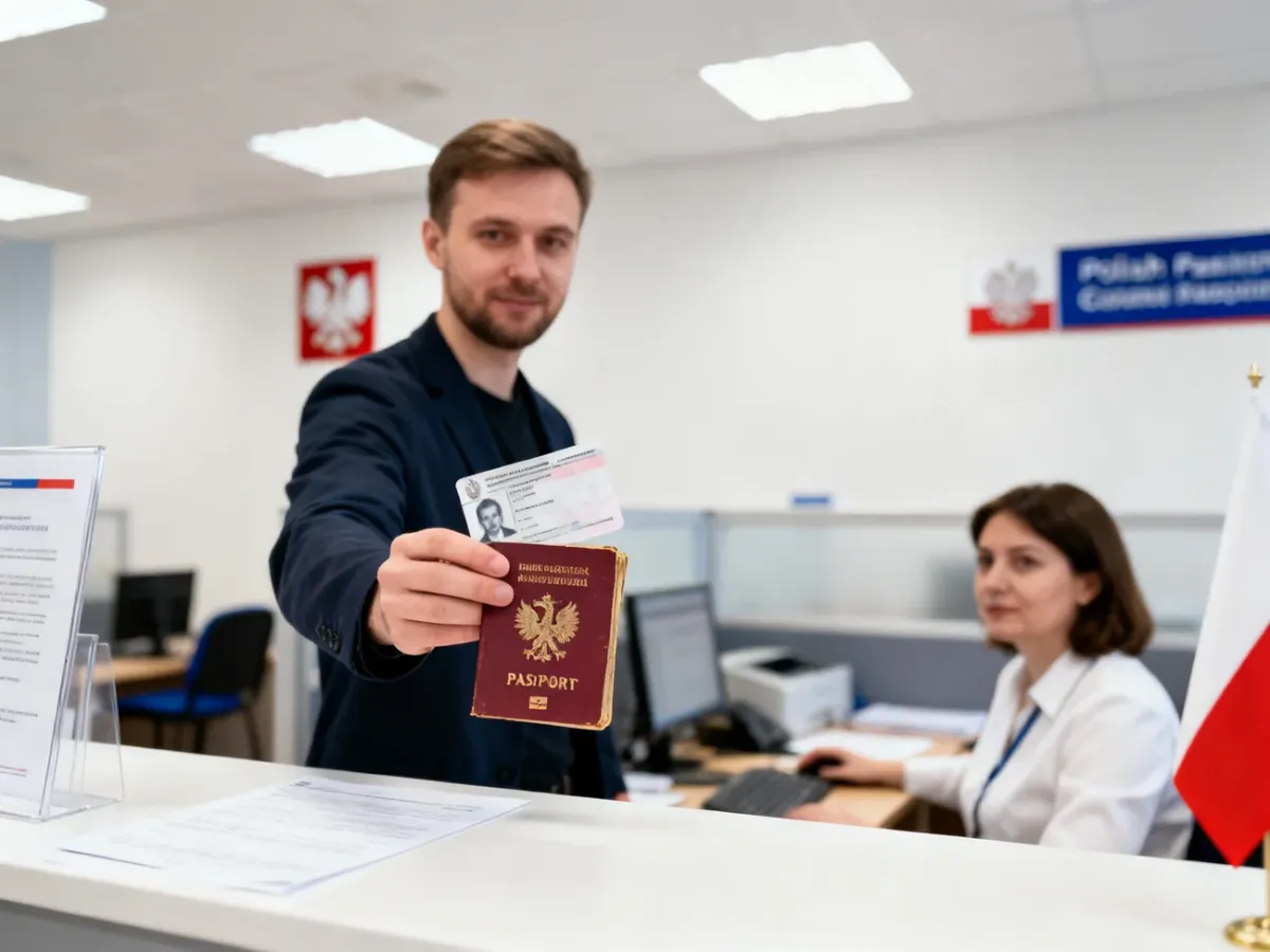 Odbiór gotowego paszportu w punkcie paszportowym