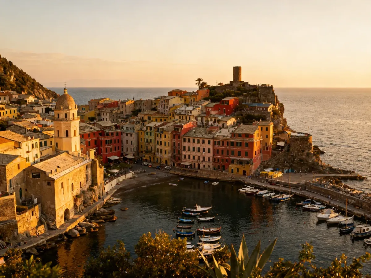 Panorama Cagliari z dzielnicą Castello, portem i wybrzeżem