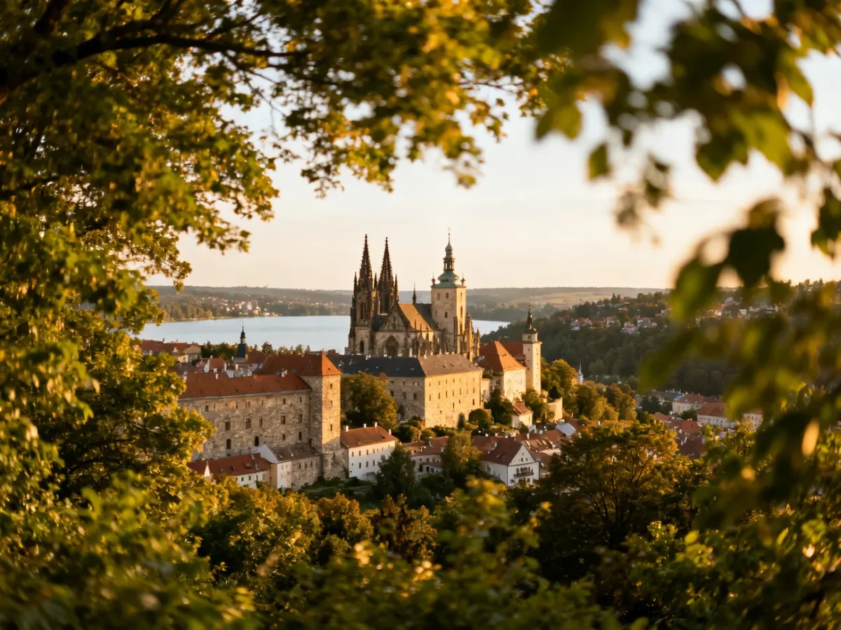Panorama Olsztyna łącząca gotycką starówkę, zamek i naturalne otoczenie