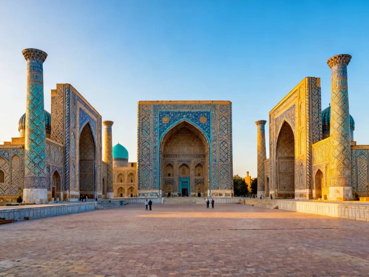 Monumentalne medresy placu Registan w Samarkandzie